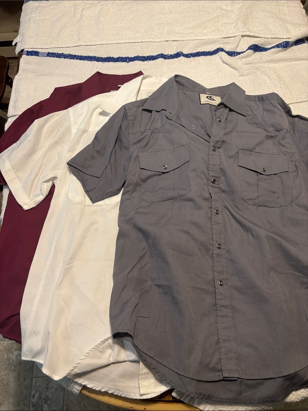 Cinch Men's Short Sleeve Button-Down Shirt - Gray